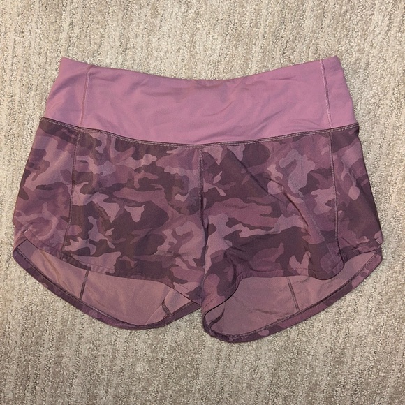lululemon athletica Pants - Lululemon Purple Camo Speed Up High Rise Shorts